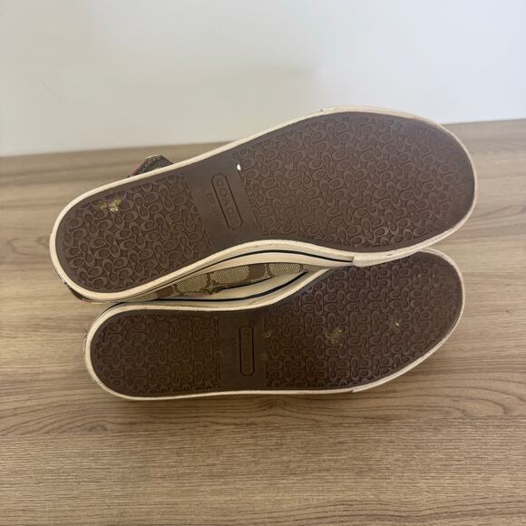 Coach Womens Logo Rainbow Bonney High Tops Great Pre-Owned Condition Size 7.5 - Picture 12 of 15